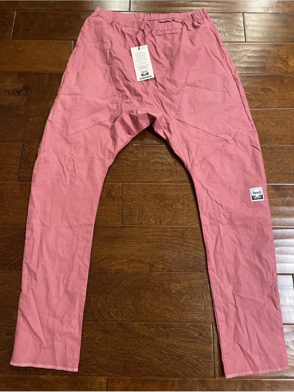 NWT Seed Antidote Organic Cotton/Hemp Natural Fiber Harem Jogger Climbing Pants